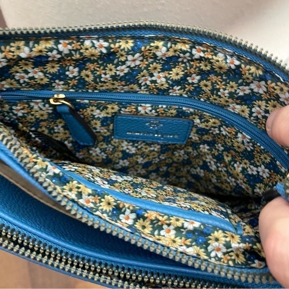 Nanette Lepore Massena Triple Compartment Blue Crossbody - Picture 5 of 7